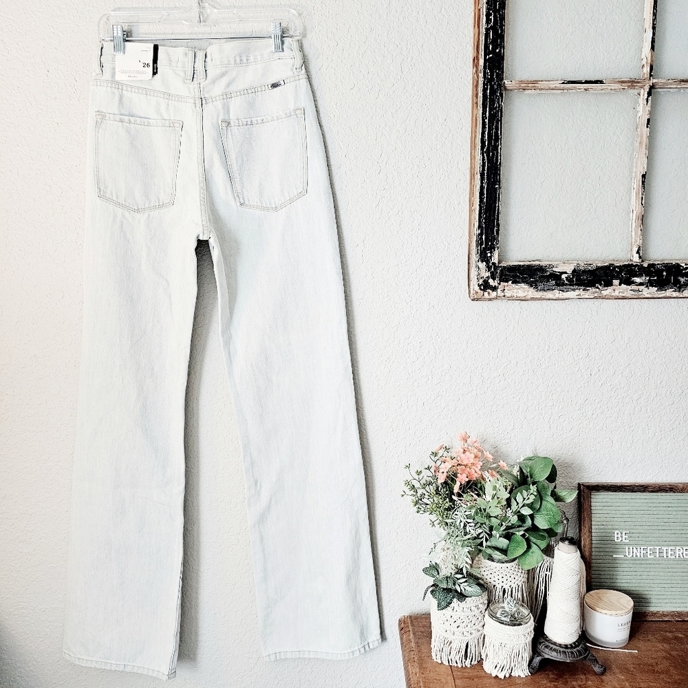 KanCan HR Button Fly Light Wash 90s Flare Jeans Distressed Y2K College 5/26 NEW - Picture 10 of 15